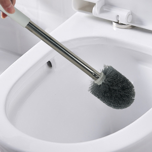 מברשת אסלה איכותית עם זיפי PET לניקוי יעיל של חדרי אמבטיה, מברשת ניקוי אסלה עם ידית פלדה, סט מברשות אסלה עמידות - Product Image 4