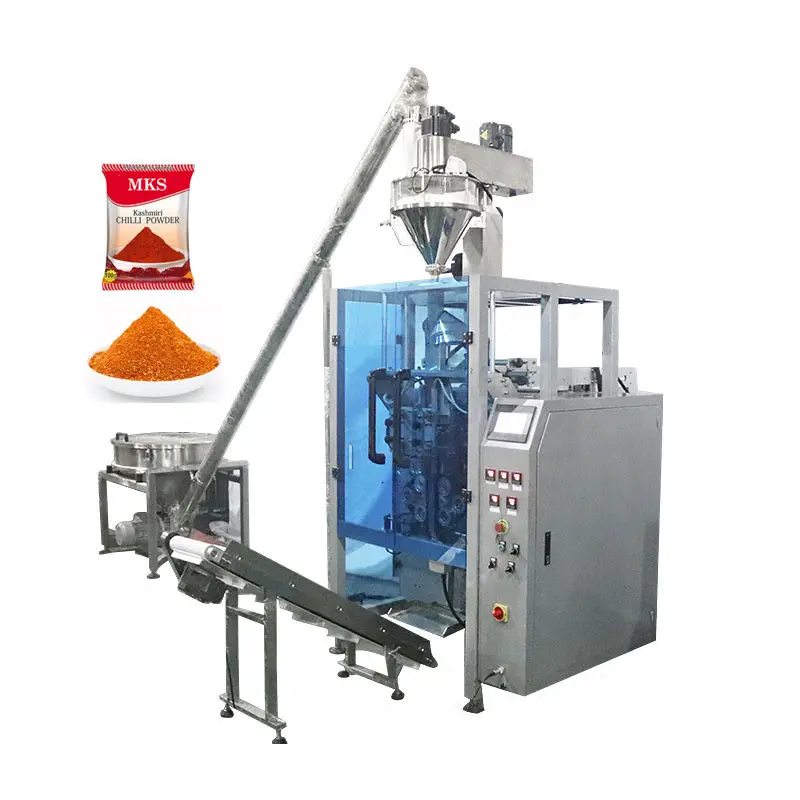 Best price automatic vertical big sachets wheat flour turmeric powder pepper chilli spices powder packing machine