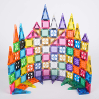 MNTL Lightweigh STEM Mini-ensembles de voyage pour tout-petits, blocs de construction magnétiques, jouet de construction créatif avec boîte en métal
