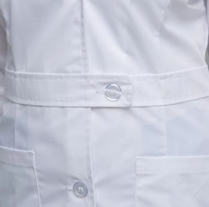Bata <span class=keywords><strong>de</strong></span> <span class=keywords><strong>Laboratorio</strong></span>, Uniforme <span class=keywords><strong>de</strong></span> Hospital, Tejido para Mujer, Diseños <span class=keywords><strong>de</strong></span> Uniformes <span class=keywords><strong>de</strong></span> Oficina, Poliéster y Algodón, Gran Venta, Alta Calidad, Color Blanco - Product Image 5