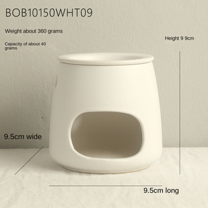 Bruciatore di Oli Essenziali in Porcellana da 40ml, Decorazione Creativa per la <span class=keywords><strong>Casa</strong></span>, Stile Moderno e Minimalista, Diffusore di Cera in Ceramica - Product Image 6
