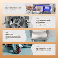 Machine de fabrication de crème glacée Gelato Artisan 48L/H 5 programmes/Machine portable à Acai Snack/Machine à congélateur en lots de crème glacée dure