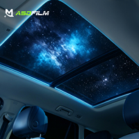 Film de toit de voiture ciel étoilé, éclairage LED RGB à commande par application, synchronisation musicale, lumières de plafond scintillantes effet météore, style de luxe pour mise à niveau automobile