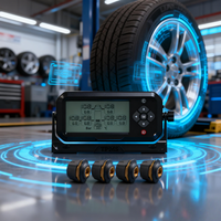 Sistema de Monitoreo de Presión de Neumáticos TPMS para RV, 4 y 6 Neumáticos, Medidor de Presión de Neumáticos, Compatible con Remolques y Camiones, Alarma de Fuga de Aire PSI
