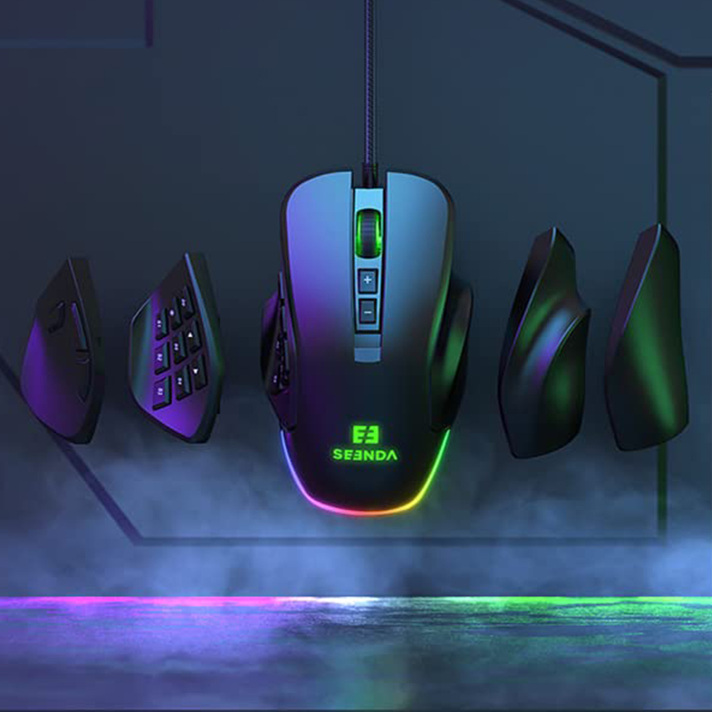 Seenda портативный эргономичная игровая мышь для компьютера ПК ноутбук RGB коврик для мыши