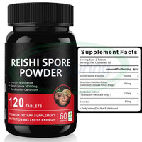 VitaSpring Comprimés d'extrait séché de champignon Reishi Supplément Reishi Spore Ganoderma Lucidum Comprimés de Reishi bio