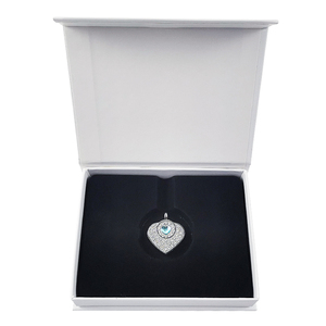 Collar de Salud Bioenergético Cuántico con Colgante de Cristal Azul en Forma de Corazón, Acero Inoxidable 304, Venta al Por Mayor de Fábrica ECAMAZ - Product Image 6