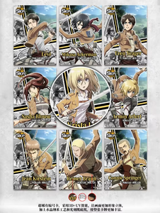Cartes de jeu TCG rares de la collection Eren Yeager de l'anime japonais Attack on <span class=keywords><strong>Titan</strong></span>, cartes Ackerman - Product Image 3