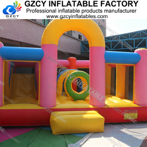 Château gonflable commercial personnalisé avec toboggan aquatique, couleurs classiques, en PVC, facile à installer, à vendre - Product Image 2