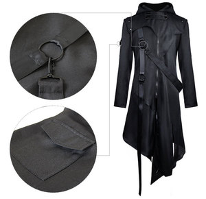 <span class=keywords><strong>Costume</strong></span> Cosplay Gothique d'Halloween Homme Nouvelle Veste Vintage Couleur Pure avec Manches Longues et Capuche Inspirée TV et Film - Product Image 2