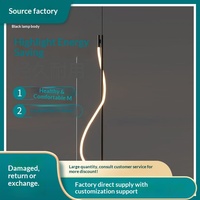 Lustre en fer artistique à LED - Design moderne et minimaliste avec motifs de notes de musique pour chambres, salles à manger, magasins de vêtements, hôtels