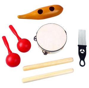 Mode populaire jouets de haute qualité Instrument de musique en bois Guiro ensemble d'instruments à percussion - Product Image 2