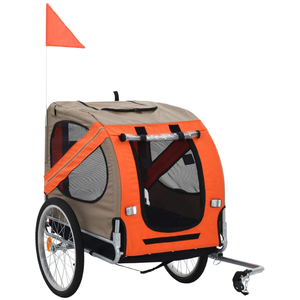 Trailer sepeda hewan peliharaan lipat nyaman bingkai aluminium berkelanjutan pembawa sepeda anjing untuk perjalanan hewan peliharaan anjing ukuran kecil sedang - Product Image 2