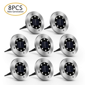 12 Packungen 8 <span class=keywords><strong>LED</strong></span> <span class=keywords><strong>Solar</strong></span> Garten lampe Wasserdichte Boden beleuchtung im Freien für Patio, <span class=keywords><strong>Solar</strong></span> Boden leuchten
