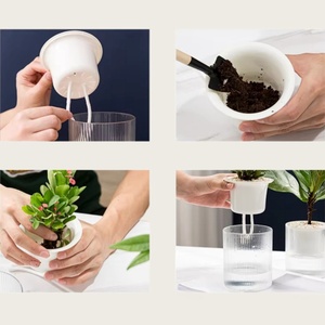 Nuovo Vaso per Fiori Trasparente ad Assorbimento Automatico dell'Acqua, Accessori da <span class=keywords><strong>Giardino</strong></span>, Fioriere con Assorbimento Automatico dell'Acqua - Product Image 6