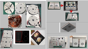 Inducción estándar CE 4 quemadores Zona flexible Cocina de inducción incorporada Mercado de la UE - Product Image 5