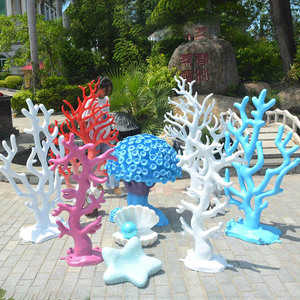Estatua de Caballito de <span class=keywords><strong>Mar</strong></span> de Fibra de Vidrio de Tamaño Real, Escultura de <span class=keywords><strong>Coral</strong></span> Marino con Perla de Resina para Decoración de Acuarios - Product Image 4