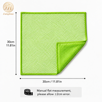 Lot de torchons de cuisine en microfibre double face réutilisables pour le nettoyage et l'usage quotidien