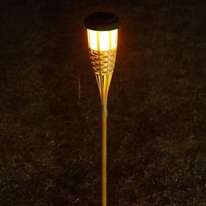 Năng lượng mặt trời dẫn Ngọn Đuốc Đèn bãi cỏ vườn biệt thự ngoài trời không thấm nước phát sáng tre Ngọn Đuốc Đèn vườn mặt đất chèn ngọn lửa đèn - Product Image 3