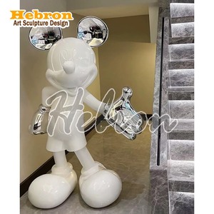 Escultura de Ratón Personalizada de Estilo <span class=keywords><strong>Pop</strong></span> Art, Estatua de <span class=keywords><strong>Mickey</strong></span> en Fibra de Vidrio, Escultura de Resina para Jardín con Diseño de Dibujos Animados - Product Image 4
