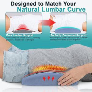 Coussin de soutien lombaire pour le bureau et la maison, coussin de siège en mousse à mémoire de forme avec coutures invisibles - Product Image 5