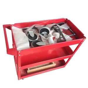 OEM à quatre roues de stockage d'outils de la charge 200kg durable léger de poignée de chariot de <span class=keywords><strong>service</strong></span> mobile en acier utilitaire à trois étagères personnalisable - Product Image 2