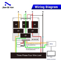 Medidor de Energía Bidireccional JSY-MK-333 con Rs485 Modbus, Medidor de Potencia Trifásico Digital, Medidor de Energía Kwh