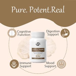 Cápsulas de Melena de León en 120 Cápsulas para el Bienestar General con Beta Glucanos Verificados, Apoya la Salud Cognitiva, Digestiva y del Estado de Ánimo - Product Image 3