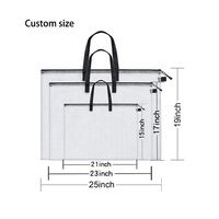 Carpeta de archivo de malla de PVC gruesa personalizada, bolsa de transporte tipo portafolio para arte, almacenamiento de dibujos, bocetos y pinturas, soporte duradero para tablero de anuncios