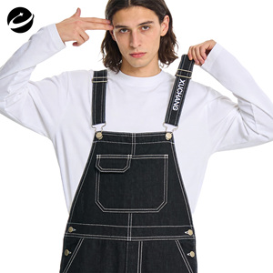 मूल डिजाइनर कस्टम ओएम निर्माता कपास टिंगारी जम्पसूट ओवरसाइज बैगी जापानी सेलेवेड डेनिम पुरुषों को ओवरऑल - Product Image 2