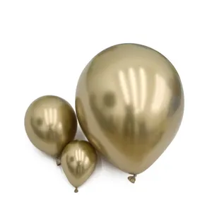 金属气球金银5/10/18/36英寸乳胶气球铬金属拱装饰派对气球