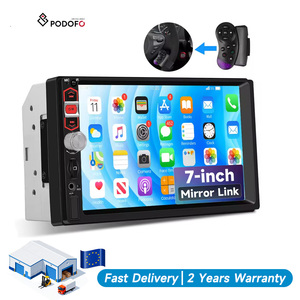 วิทยุติดรถยนต์ Podofo แบบ Double Din หน้าจอสัมผัส 7 นิ้ว MP5 พร้อมระบบเชื่อมต่อโทรศัพท์แบบใช้สาย/BT/FM/SWC รองรับ OEM/ODM ขายส่ง - Product Image 1