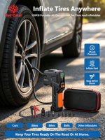 Démarreur de Voiture Haute Qualité 8000mAh avec Compresseur d'Air, Démarreur Portable, Booster de Batterie, Gonfleur de Pneus, Batterie Externe