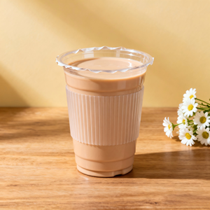 แก้วพลาสติกใสแบบขุ่น ขนาด 500 มล. 700 มล. สำหรับกาแฟ ชานม  พร้อมฝาปิด  ขายส่ง - Product Image 2