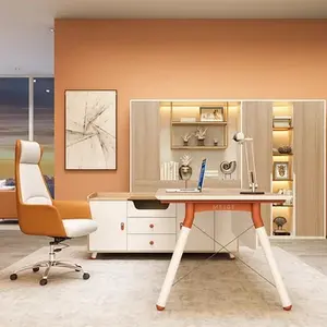 LiYu Executive Working Desks Boss Work Station Furniture Fancy Wooden Organizer Computer Office Table