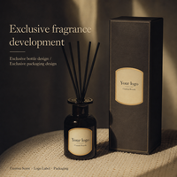 Diffuseur de parfum rond de luxe avec logo personnalisé, 100 ml, parfum d'orchidée noire, étiquette privée, décoration d'intérieur, vente en gros, emballage cadeau