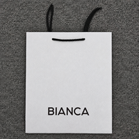 Sac de shopping en papier kraft blanc écologique personnalisé de qualité supérieure avec impression de logo pour les marques de mode