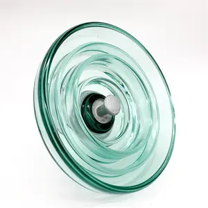 160KN Glass Pole Insulators Pin Type DC Discs Glass Insulator For Power Transimission High Voltage