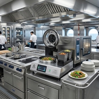 Machine de cuisson professionnelle automatique en acier inoxydable 304 avec écran tactile numérique, économie d'énergie, pour cuisine de bistrot occidental et boutique