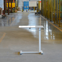 Table d'appoint moderne à hauteur réglable pneumatiquement, table mobile à levage, mécanisme de levage fluide, gain de place, table de chevet, table d'étude