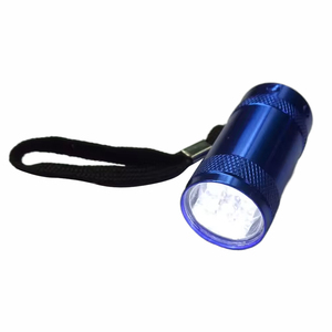 Super Bright White LED Portable Aluminum Alloy Small Pocket Torch 6 LED Mini Flashlight Changeable Color EDC for Hiking Camping