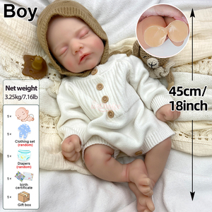 Preciosas Muñecas Reborn de Silicona de 18 Pulgadas con Cuerpo Ponderado, Piel Suave, Juguetes Chica, Textura Realista, Anatomía Correcta - Product Image 5