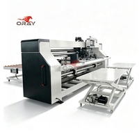 Oray 1200D Máquina de grapado de cartón de doble hoja con función de clavado reforzado, semiautomática, con doble troquel y centro automático, para cartón de doble capa