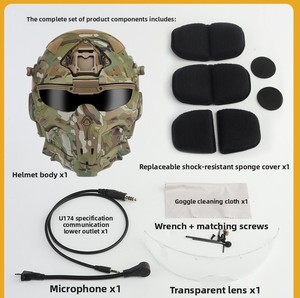 Masque de protection intégral CS réaliste avec fentes, <span class=keywords><strong>casque</strong></span> personnalisé, <span class=keywords><strong>casque</strong></span> audio intégré, accessoires de cinéma et de télévision - Product Image 2