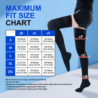Chaussettes de compression sans couture de qualité médicale, hauteur genou, avec grip antidérapant en silicone et confort respirant toute la journée