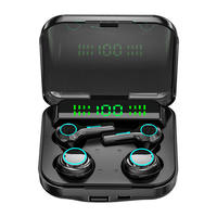 Écouteurs TWS pour couple avec étui de chargement portable Type-C, qualité sonore HiFi, faible latence pour le gaming, Bluetooth V5.2, étanches IPX-6, en plastique
