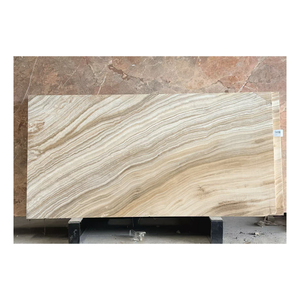 Losa de Ónix Natural Translúcido de Alta Calidad con Patrón de Ondas de Agua Beige - Product Image 1