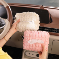 Boîte à mouchoirs en polyester de haute qualité pour voiture, support de serviettes suspendu pour l'organisation intérieure, adapté à BMW, Toyota, Honda, universel