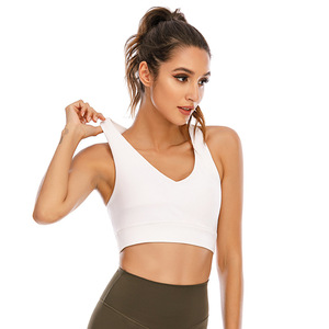 Hot Selling Ladies <strong>White</strong> Open Back <strong>Sports</strong> <strong>Bra</strong> Women Gym Female <strong>Sport</strong> <strong>Bra</strong> With Bulge Top Feminine Woman V-shape Fitness Yoga <strong>Bras</strong> - Product Image 2