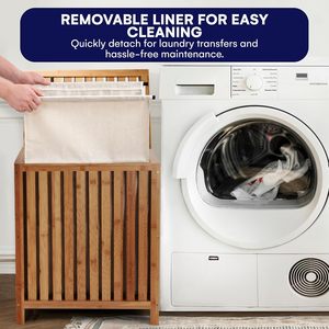 Bamboo Cloth Hanger Rack <strong>Laundry</strong> Storage Basket Display Portable Bamboo Cloth Hanger Rack <strong>Laundry</strong> and Bamboo <strong>Wooden</strong> <strong>Laundry</strong> <strong>Box</strong> - Product Image 4